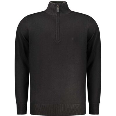 Coveri Moving Schwarzer Viskose Herrenpullover Schwarz 2XL Coveri Moving Schwarzer Viskose Herrenpullover Schwarz 2XL