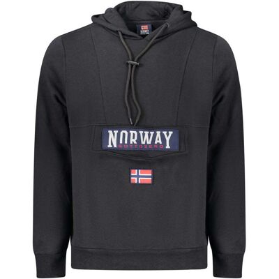 NORWAY 1963 Norwegen 1963 Schwarzes Baumwoll-Hoodie für Männer Schwarz L NORWAY 1963 Norwegen 1963 Schwarzes Baumwoll-Hoodie für Männer Schwarz L