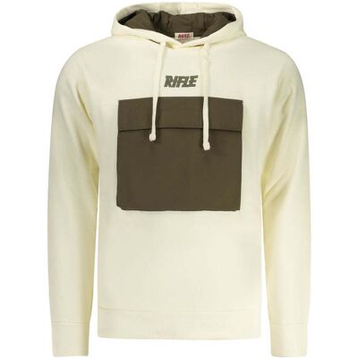Rifle Weißer Baumwoll-Herrenpullover Weiß M Rifle Weißer Baumwoll-Herrenpullover Weiß M