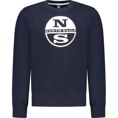 North Sails Blauer Baumwoll-Herrenpullover Blau M North Sails Blauer Baumwoll-Herrenpullover Blau M