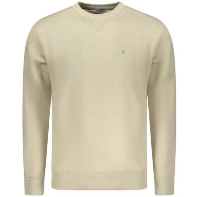 Coveri Moving Beiger Baumwoll-Herrenpullover Beige M Coveri Moving Beiger Baumwoll-Herrenpullover Beige M