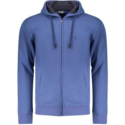 Coveri Moving Blauer Baumwoll-Herren Hoodie Sweatshirt Blau M Coveri Moving Blauer Baumwoll-Herren Hoodie Sweatshirt Blau M