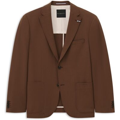 Bugatti Herren Reverskragensakko mit Stretch-Anteil Braun EU50 Bugatti Herren Reverskragensakko mit Stretch-Anteil Braun EU50