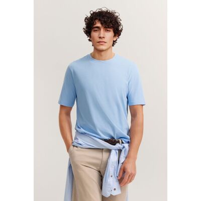 Bugatti Herren T-Shirt aus Baumwolle Modern Fit Rundhals Hellblau S Bugatti Herren T-Shirt aus Baumwolle Modern Fit Rundhals Hellblau S