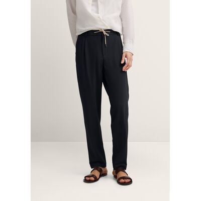 Bugatti Herren Anzughose mit Bundfalte und Stretch-Funktion Marine EU 52 Bugatti Herren Anzughose mit Bundfalte und Stretch-Funktion Marine EU 52