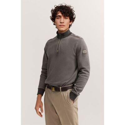 Bugatti Herren Sweattroyer im Materialmix Modern Fit Marine S Bugatti Herren Sweattroyer im Materialmix Modern Fit Marine S