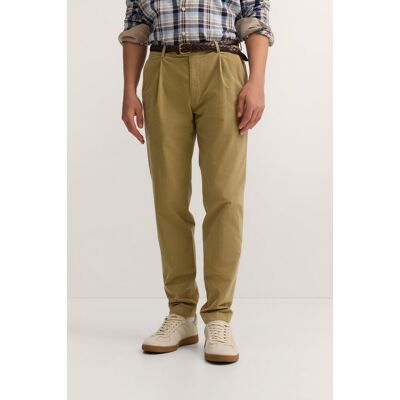 Bugatti Herren Bundfaltenhose aus Luxury Pima Cotton Feincord Khaki 38W/30L Bugatti Herren Bundfaltenhose aus Luxury Pima Cotton Feincord Khaki 38W/30L