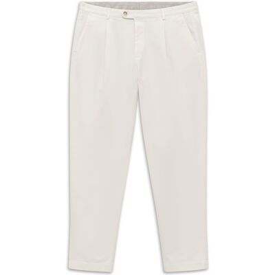 Bugatti Herren Bundfaltenhose aus Baumwoll-Stretch Ekru 34W/34L Bugatti Herren Bundfaltenhose aus Baumwoll-Stretch Ekru 34W/34L