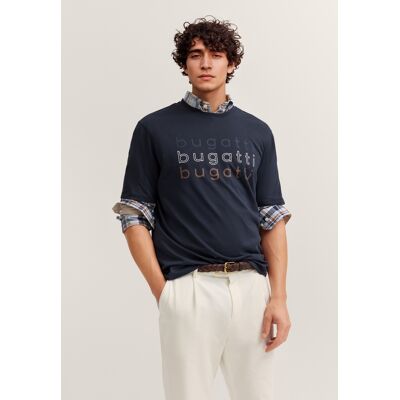 Bugatti Herren T-Shirt mit einem bugatti-Print Marine S Bugatti Herren T-Shirt mit einem bugatti-Print Marine S