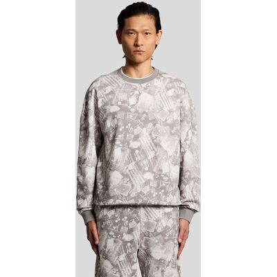 Lyle & Scott Industrielles Grafik-Sweatshirt Grau M Lyle & Scott Industrielles Grafik-Sweatshirt Grau M