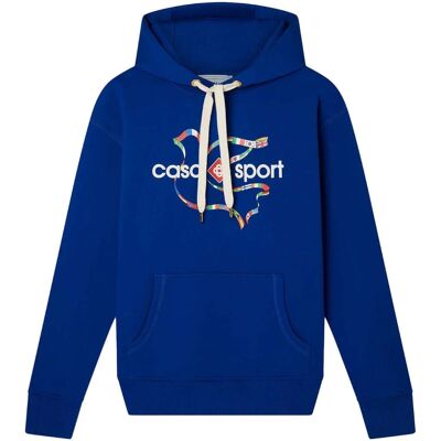 Casablanca Drapeau De Collombes Bedruckter Blauer Kapuzenpullover Blau M Casablanca Drapeau De Collombes Bedruckter Blauer Kapuzenpullover Blau M