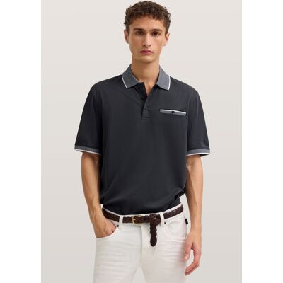 Bugatti Herren Poloshirt Modern Fit mit einer Brusttasche Dunkelgrau L Bugatti Herren Poloshirt Modern Fit mit einer Brusttasche Dunkelgrau L