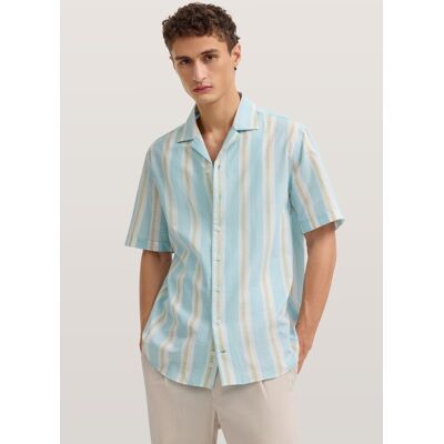 Bugatti Herren Kurzarm-Hemd Modern Fit aus reiner Baumwolle Blau S Bugatti Herren Kurzarm-Hemd Modern Fit aus reiner Baumwolle Blau S