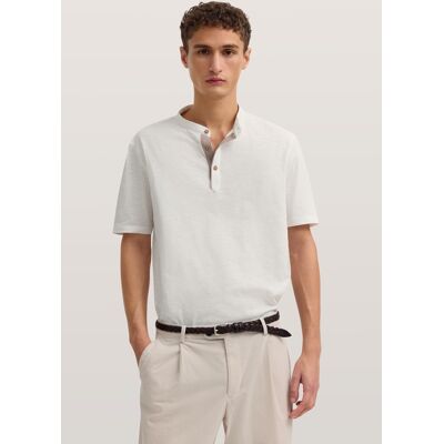 Bugatti Herren Poloshirt mit einem Stehkragen Ekru L Bugatti Herren Poloshirt mit einem Stehkragen Ekru L