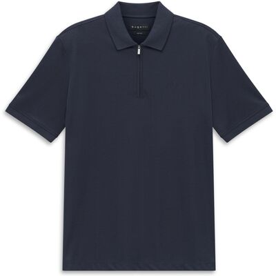 Bugatti Herren Poloshirt mit kurzem Reißverschluss Marine 2XL Bugatti Herren Poloshirt mit kurzem Reißverschluss Marine 2XL