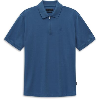 Bugatti Herren Poloshirt mit kurzem Reißverschluss Marine M Bugatti Herren Poloshirt mit kurzem Reißverschluss Marine M