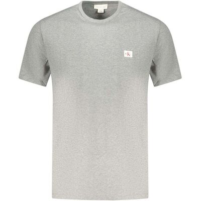 Calvin Klein Grigio Baumwolle Herren T-Shirt Grau L Calvin Klein Grigio Baumwolle Herren T-Shirt Grau L