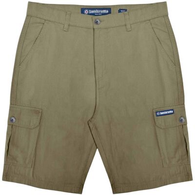 Lambretta - Cargo-Shorts für Herren (Khakigrün) Khaki 34 Normal Lambretta - Cargo-Shorts für Herren (Khakigrün) Khaki 34 Normal