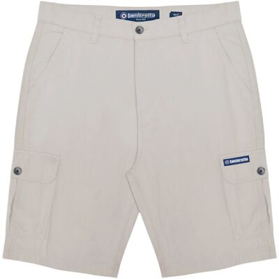 Lambretta - Cargo-Shorts für Herren (Haferflocken) Creme 36 Normal Lambretta - Cargo-Shorts für Herren (Haferflocken) Creme 36 Normal