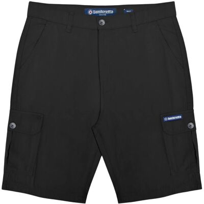 Lambretta - Cargo-Shorts für Herren (Schwarz) Schwarz 34 Normal Lambretta - Cargo-Shorts für Herren (Schwarz) Schwarz 34 Normal