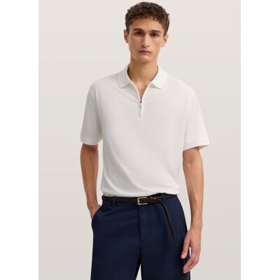 Bugatti Herren Poloshirt mit kurzem Reißverschluss Weiß 2XL Bugatti Herren Poloshirt mit kurzem Reißverschluss Weiß 2XL