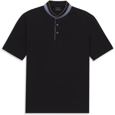 Bugatti Herren Poloshirt Modern Fit aus reiner Baumwolle Schwarz S Bugatti Herren Poloshirt Modern Fit aus reiner Baumwolle Schwarz S