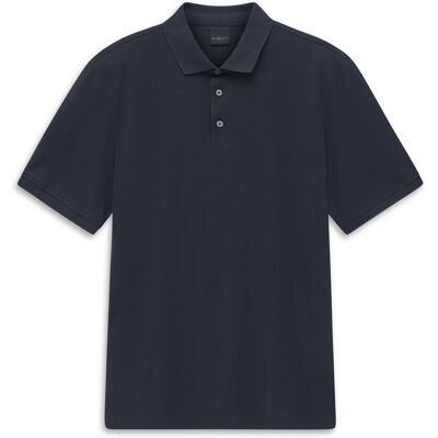 Bugatti Herren Poloshirt mit einer Baumwoll-Struktur Marine L Bugatti Herren Poloshirt mit einer Baumwoll-Struktur Marine L