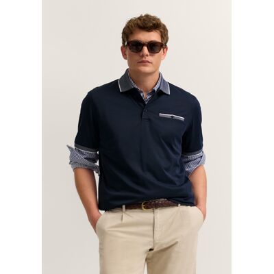 Bugatti Herren Poloshirt Modern Fit mit einer Brusttasche Marine S Bugatti Herren Poloshirt Modern Fit mit einer Brusttasche Marine S