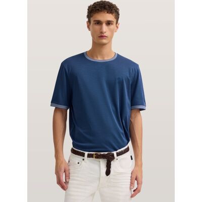 Bugatti Herren T-Shirt aus einem Baumwoll-Mix Marine L Bugatti Herren T-Shirt aus einem Baumwoll-Mix Marine L