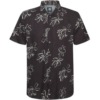 Petrol Industries - Allover-Print Hemd Orion Herren Schwarz S Petrol Industries - Allover-Print Hemd Orion Herren Schwarz S