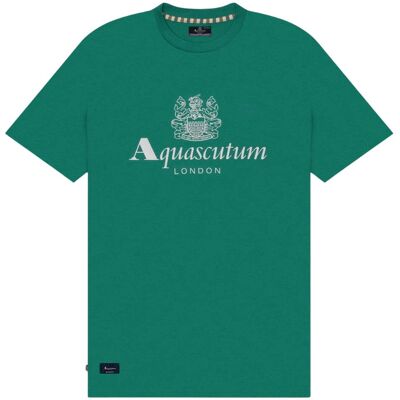 Aquascutum Active Beach Basic T-shirt Mit Großem Logo, Grün Grün XL Aquascutum Active Beach Basic T-shirt Mit Großem Logo, Grün Grün XL