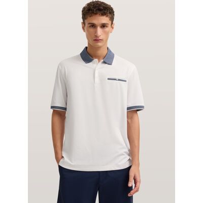 Bugatti Herren Poloshirt Modern Fit mit einer Brusttasche Weiß S Bugatti Herren Poloshirt Modern Fit mit einer Brusttasche Weiß S