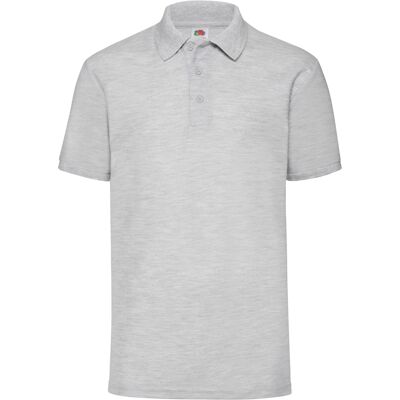 Fruit of the Loom - "65/35" Poloshirt für Herren (Grau meliert) Grau 2XL Fruit of the Loom - "65/35" Poloshirt für Herren (Grau meliert) Grau 2XL