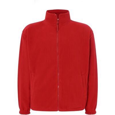 JHK - Fleecejacke Durchgehender Reißverschluss für Herren (Rot) Rot L JHK - Fleecejacke Durchgehender Reißverschluss für Herren (Rot) Rot L
