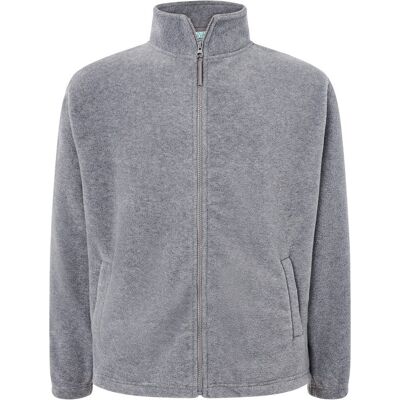 JHK - Fleecejacke Durchgehender Reißverschluss für Herren (Grau meliert) Grau 2XL JHK - Fleecejacke Durchgehender Reißverschluss für Herren (Grau meliert) Grau 2XL