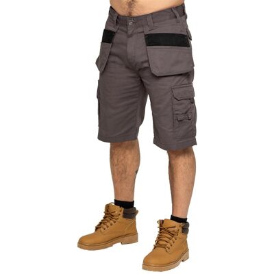 Kruze By Enzo Kruze von Enzo Herren Utility Cargo Arbeitsshorts Grau 30 (Größe) Kruze By Enzo Kruze von Enzo Herren Utility Cargo Arbeitsshorts Grau 30 (Größe)