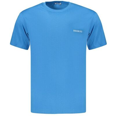 Bikkembergs Azzurro Baumwoll T-Shirt für Herren Blau XL Bikkembergs Azzurro Baumwoll T-Shirt für Herren Blau XL