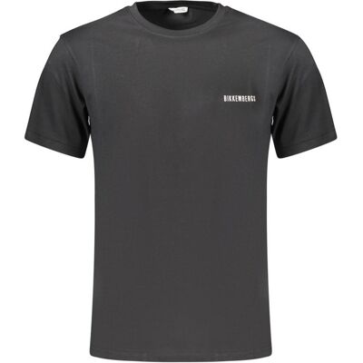 Bikkembergs Schwarzes Baumwoll-Herren-T-Shirt Schwarz S Bikkembergs Schwarzes Baumwoll-Herren-T-Shirt Schwarz S