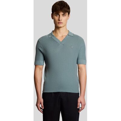 Lyle & Scott Offenes Kragen Feinstrick Poloshirt Blau 2XL Lyle & Scott Offenes Kragen Feinstrick Poloshirt Blau 2XL