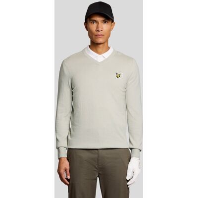 Lyle & Scott Baumwollmischung V-Ausschnitt Pullover Weiß 2XL Lyle & Scott Baumwollmischung V-Ausschnitt Pullover Weiß 2XL