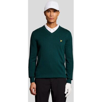 Lyle & Scott Baumwollmischung V-Ausschnitt Pullover Grün 2XL Lyle & Scott Baumwollmischung V-Ausschnitt Pullover Grün 2XL