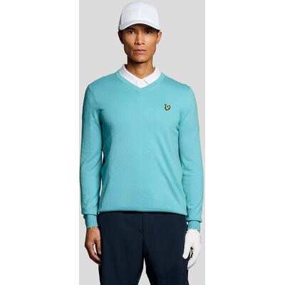 Lyle & Scott Baumwollmix V-Ausschnitt Pullover Blau XL Lyle & Scott Baumwollmix V-Ausschnitt Pullover Blau XL