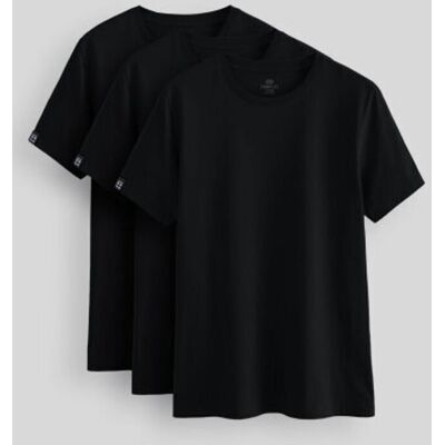 Tommy Life Komfort Fit Rundhalsausschnitt T-Shirt Schwarz L Tommy Life Komfort Fit Rundhalsausschnitt T-Shirt Schwarz L