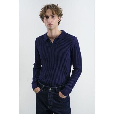 Giesto Slim Fit Poloshirt mit Stehkragen Marine XL Giesto Slim Fit Poloshirt mit Stehkragen Marine XL