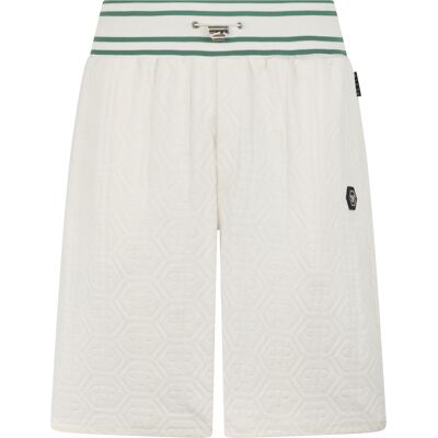 Philipp Plein Tracksuit Shorts Jacquard Monogram Creme M Philipp Plein Tracksuit Shorts Jacquard Monogram Creme M