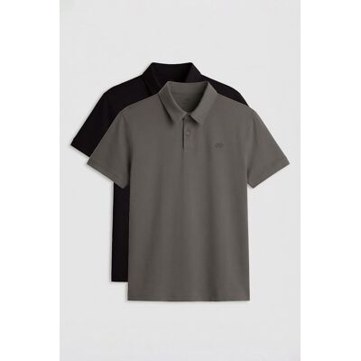 Tommy Life Herren-Polohemd aus Baumwollmischung Holzkohle 2XL Tommy Life Herren-Polohemd aus Baumwollmischung Holzkohle 2XL