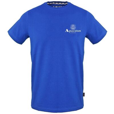 Aquascutum - T-Shirt für Herren, Rundhalsausschnitt, Regulär (Königsblau) Blau S Aquascutum - T-Shirt für Herren, Rundhalsausschnitt, Regulär (Königsblau) Blau S