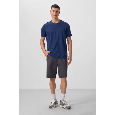 Tommy Life Herren T-Shirt aus Baumwolle mit Elastan, Rundhals Marine M Tommy Life Herren T-Shirt aus Baumwolle mit Elastan, Rundhals Marine M
