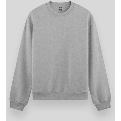 Tommy Life Herren Unifarben Rundhals-Sweatshirt Hellgrau M Tommy Life Herren Unifarben Rundhals-Sweatshirt Hellgrau M