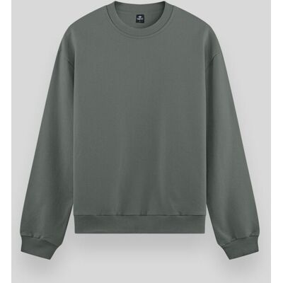 Tommy Life Herren Unifarben Rundhals-Sweatshirt Dunkelgrau M Tommy Life Herren Unifarben Rundhals-Sweatshirt Dunkelgrau M
